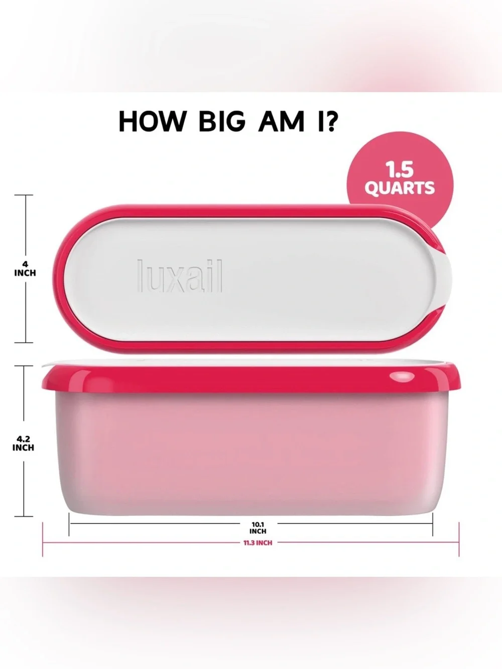 Ice Cream Container Holds 1.5 Quarts EUC